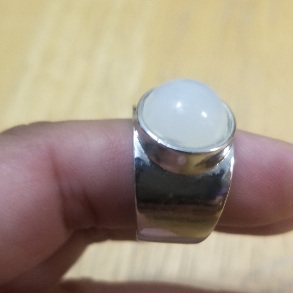 Moonstone silver ring. - Picture 5 of 6